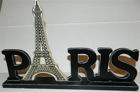 Vintage Paris Eiffel Tower Wooden Sign Paris Sign French