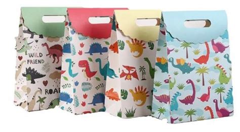 Dinosaur Party Loot Bags Favours 5 Pack Etsy