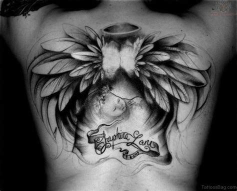 60 Most Amazing Memorial Angel Tattoos For Back