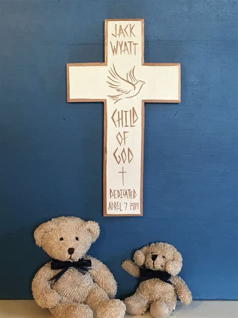 Baby Dedication Gift Boy Dedication Cross Personalized Child - Etsy