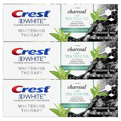 Crest Charcoal 3d White Toothpaste Whitening Therapy With Tea Tree