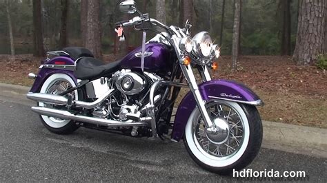 The heritage softail is a strong general purpose bike, with a big twin engine and styling designed to resemble a traditional hard tail chopper, with added long. New 2014 Harley Davidson Softail Deluxe Motorcycles for ...