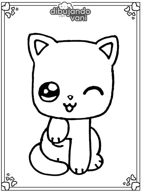 Dibujos Para Imprimir Y Colorear Dibujo De Un Gato Chibi Para