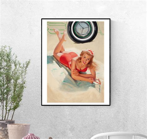 Sexy Pin Up Girl Playboy Vintage Postervintage Pin Up Art Etsy