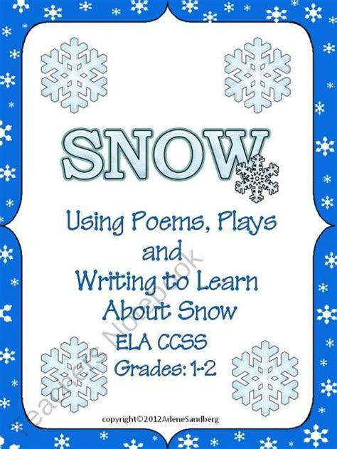 Snow Poetry Unit Poems Play And Writing Activities To Learn About