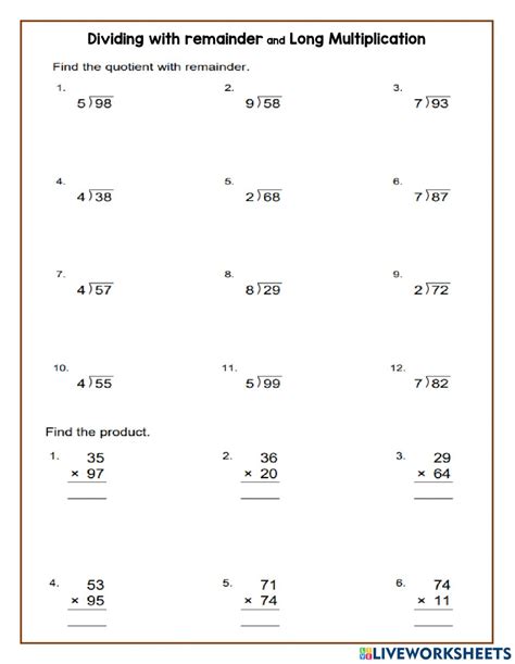 Https://tommynaija.com/worksheet/long Division And Multiplication Worksheet