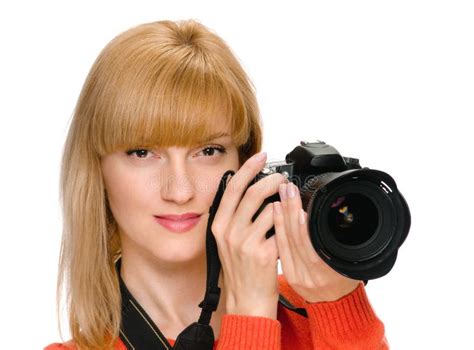 Woman Taking Photos Stock Photo Image Of Beautiful Background 88246434