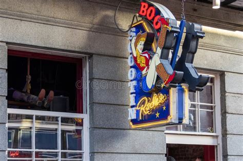 Boot Scootin Rodeo Neon Sign On Bourbon Street In The French Quarters