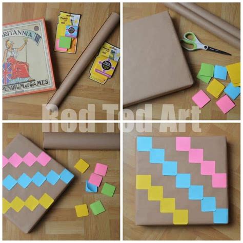 Post It Note Wrapping Paper Diy Red Ted Arts Blog