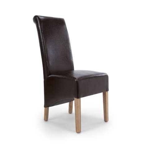 Furniturebox uk milan 4/6 modern stylish chrome hatched diamond faux leather dining chairs seats set (6x mustard yellow chairs). Kara Grey Faux Leather Roll Back Dining Chair : F D Brands