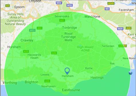 For example, if i am at zoom level 3, and depending on the users screen size (lets just say 400x400. 30 mile radius map | Gary Simes Driveways & Groundwork ...