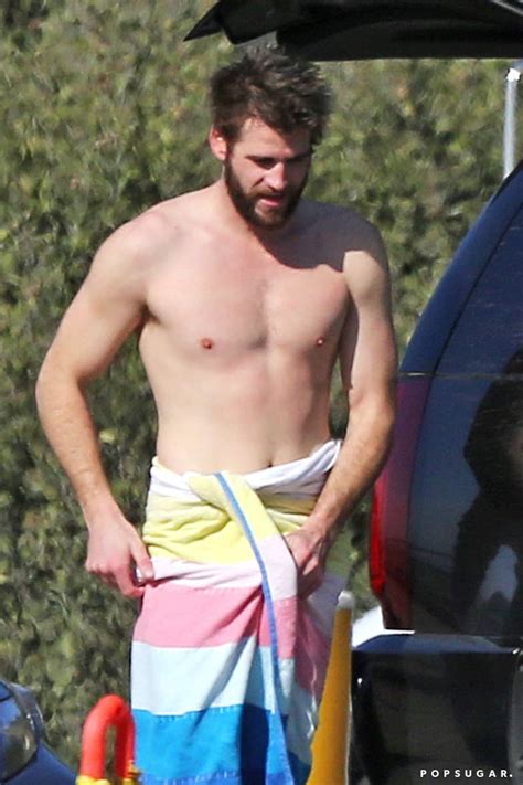 Liam Hemsworth Shirtless In Malibu December Popsugar Celebrity