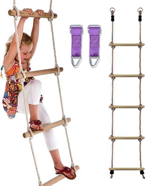 Premium Climbing Rope Ladder For Kids 6ft Buckle Straps