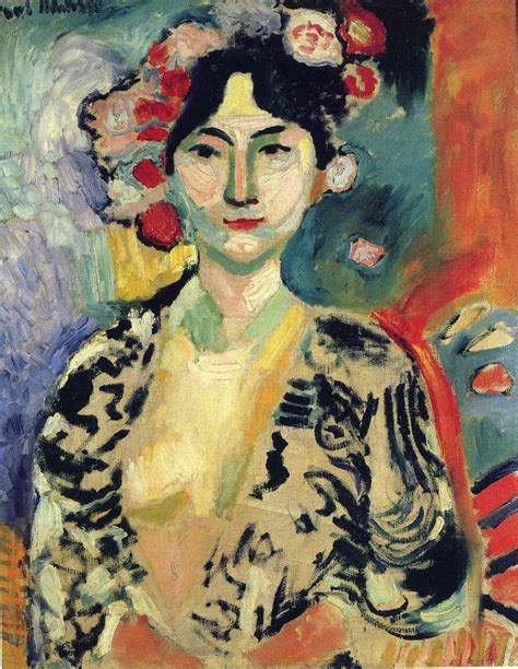 Henri Matisse Portrait Of A Woman With Flowers In Her Hair Matisse