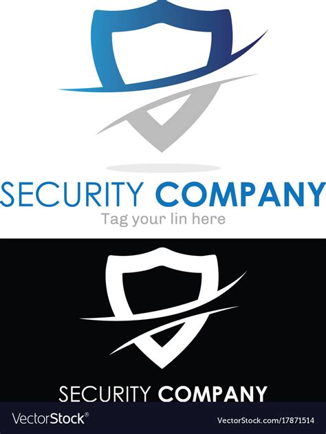 Security Shield Logo Royalty Free Vector Image