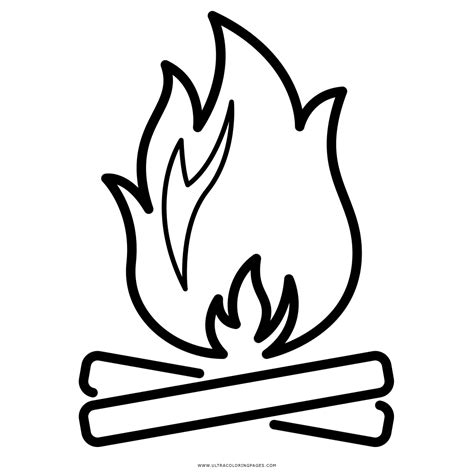 Printable Bonfire Coloring Page