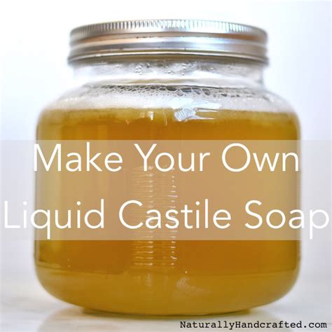Castile soap is made from vegetable oils and is used to cleanse the skin of dirt and grime. Dr. Bronners Inspired DIY Liquid Castile Soap - Naturally ...