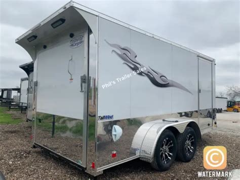 2023 Continental Cargo New 7x14 V Nose Motorcycle Trailer Enclosed