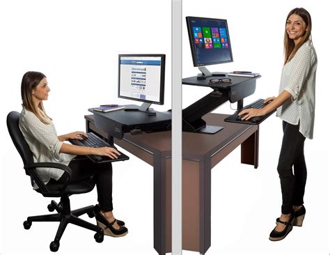 Adjustable Height Gas Spring Easy Lift Standing Desk Sit