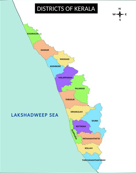 South india tourist map list. File:Districts of Kerala.svg - Wikipedia