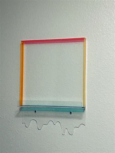 Modern Clear Multicolor Neon Acrylic Frame Tray Etsy