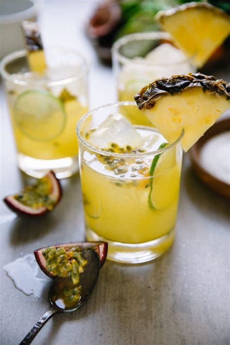 Sparkling Passion Fruit And Pineapple Margaritas The