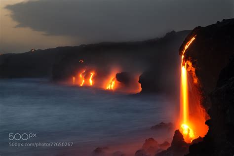 Lavafall Caused By The Kilauea Volcano Hawaii Photo By David Buckley