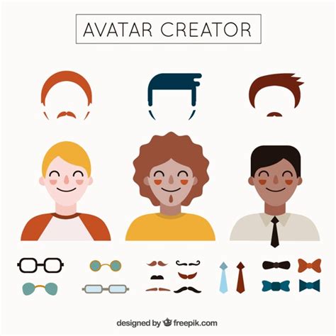 Free Vector Mens Avatar Creator