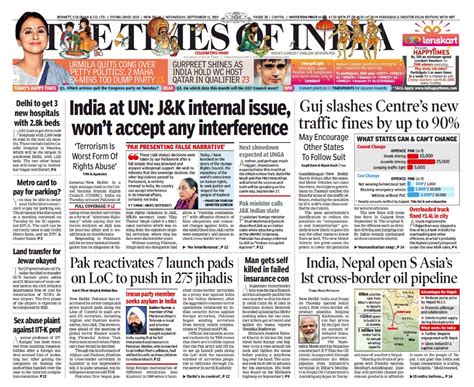 Times Of India News Headline Contactpoliz