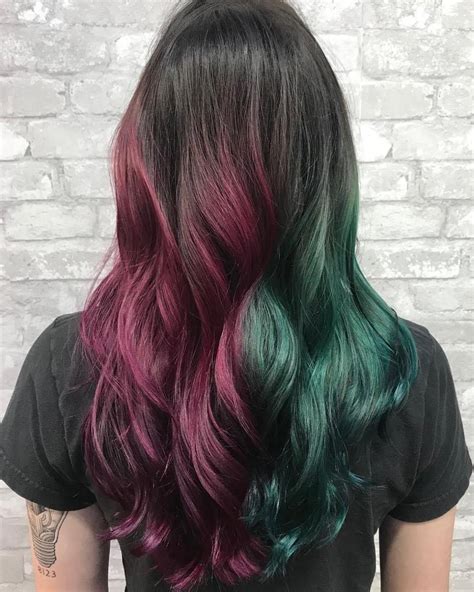 7 Split Hair Color Ideas To Rock Half And Half Hair In 2024 Half And