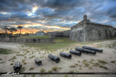 Cannon Sunset Castillo De San Marcos Fort St Augustine
