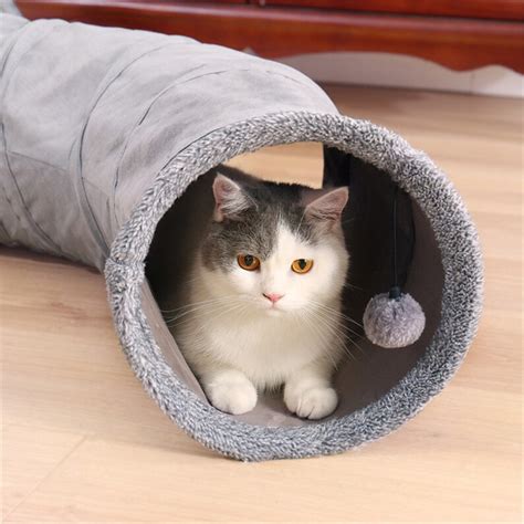 Collapsible Cat Tunnel Cat Toys Play Tunnel Durable Suede Etsy Canada