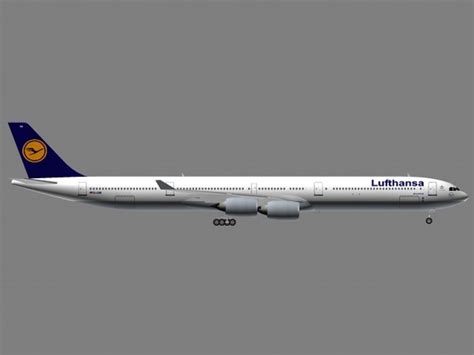 3d Obj Airbus A340 600 Lufthansa A340