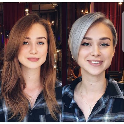 Make Overs Long Hair To Short Hair Before After PoP Haircuts
