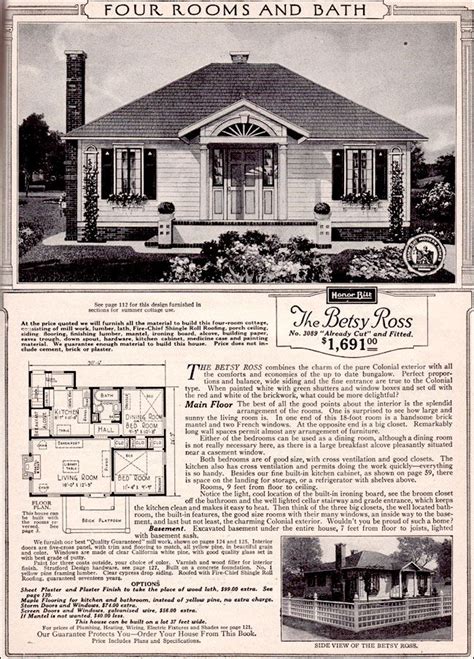 The Betsy Ross By Sears 1923 Sears Kit House Tiny Colonial Revival