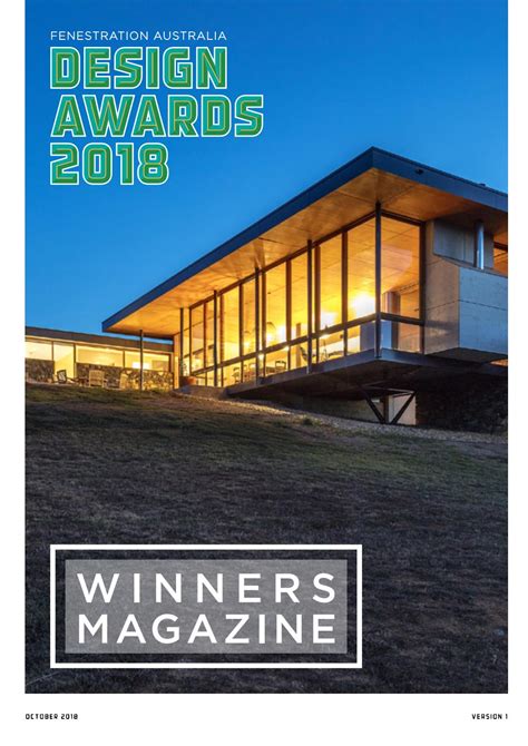 Design Awards 2018 Winners Magazine By Australian Glass And Window