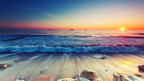 Peaceful And Relaxing Music Beach Wallpaper Ocean Wallpaper Sunset