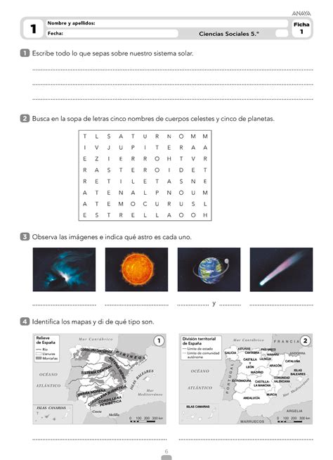 Ciencias Sociales Sociales 5º Anaya Refuerzo 1 Ciencias Sociales 5º