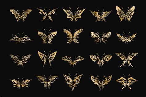 Gold Butterfly Clipart By North Sea Studio Thehungryjpeg