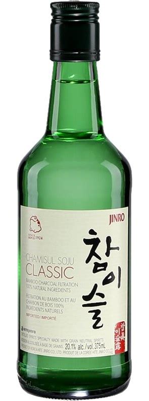 Jinro Chamisul Classic Soju 375ml Legacy Wine And Spirits