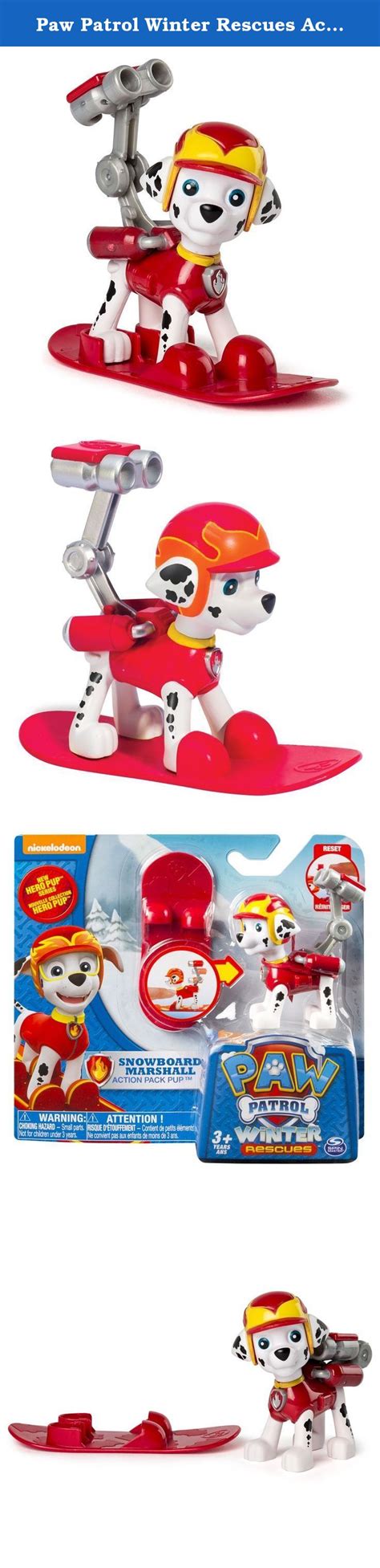Paw Patrol Winter Rescues Action Pack Pup Snowboard Marshall Marshall