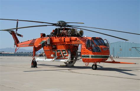 Los Angeles Fire Dept Lafd Sikorsky S 64 Helicopter 732 Fire