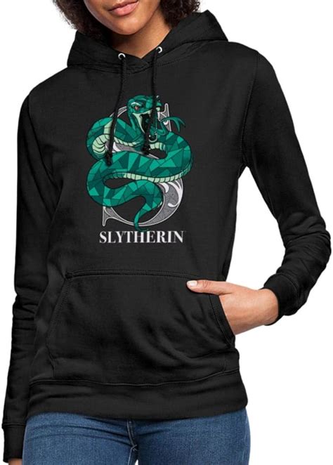 Spreadshirt Harry Potter Slytherin Monochrome Womens Hoodie