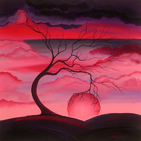 Palming The Sun Abstract Tree Painting Canvas Painting Abstract