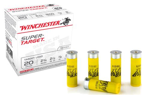Winchester 20 Ga 2 34 Inch 78 Oz 8 Shot Super Target 25box