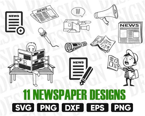 Newspaper Svg Newspaper Clipart Newspaper Svg Newspaper Etsy Clip