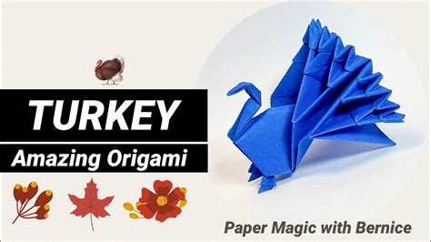 How To Do A Paper Turkey 🦃 Thanksgiving Turkey Origami Jun Maekawa