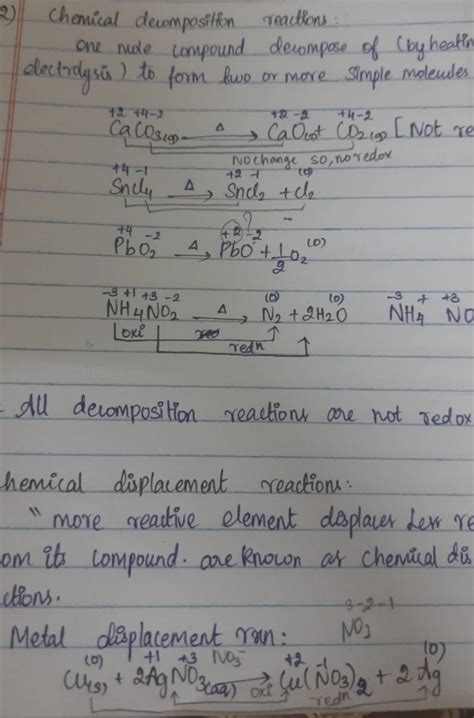 2 Chemical Decomposition Reactions One Nude Compound Decompose Of By H