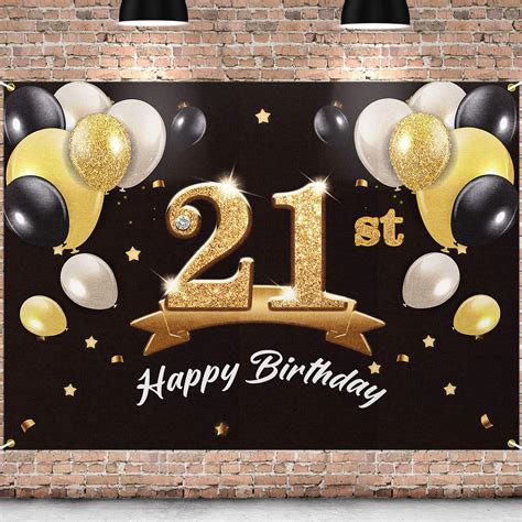 Pakboom Happy 21st Birthday Banner Backdrop 21 Japan Ubuy