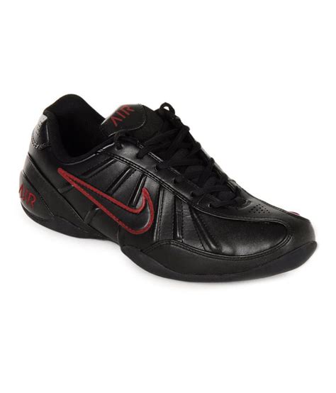 Buy Nike Black Synthetic Leather Sport Shoes For Men